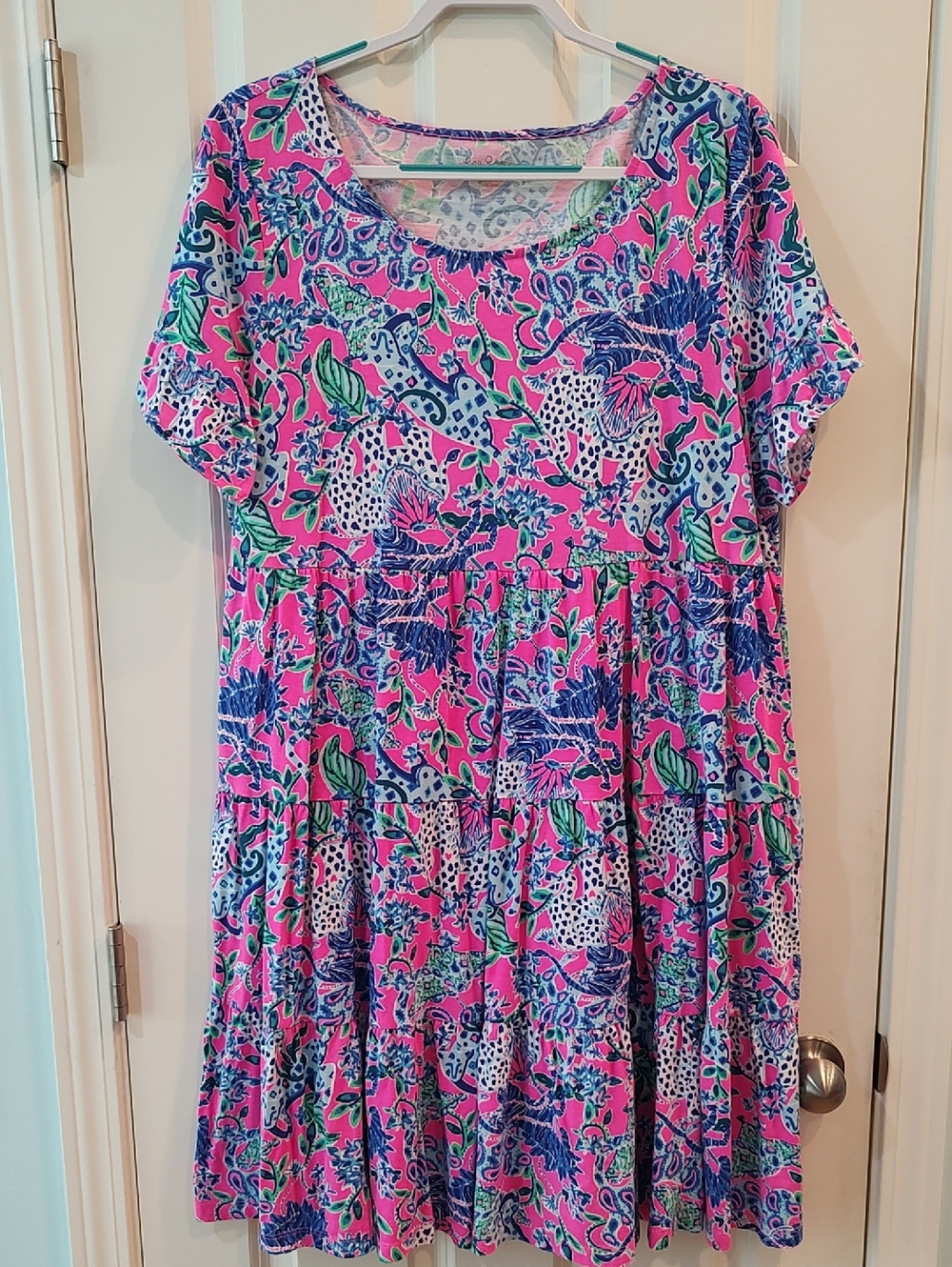 Lilly Pulitzer Pink Floral & Blue Green Print Dress Reposhing Due to weight loss
